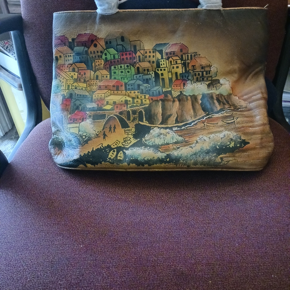 Vintage Biacci Hand Painted Purse - Picture 2 of 5